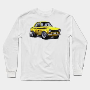 cartoon Ford Escort MK1 yellow Long Sleeve T-Shirt